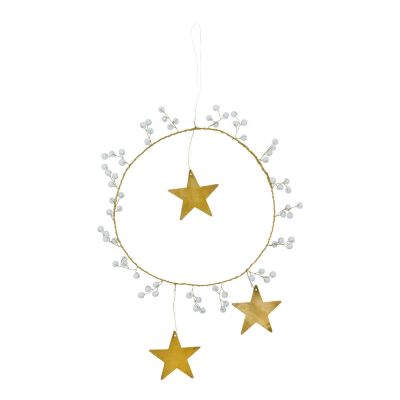 House Doctor - Star Ring Joulukoriste 15 cm Valkoinen/Messinki