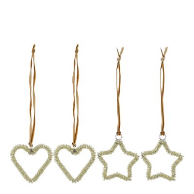 House Doctor - Connect Joulukoriste 4 kpl Samppanja