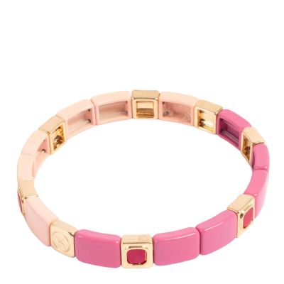 A&C Oslo AS - Enamel Tiles Stone Line Rannekoru Vaaleanpunainen/Kulta