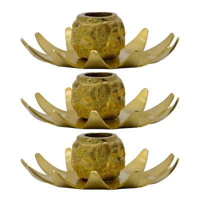 House Doctor - Starry Kynttilänjalka 3 kpl Antiikki messinki