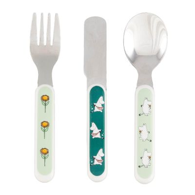 Rätt Start - Muumi Lasten aterimet 3 osaa Niitty vihreä