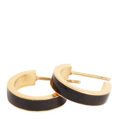 A&C Oslo AS - Steel - Enamel Coll Korvakorut 20 mm Musta/Kulta