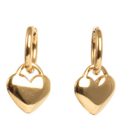 A&C Oslo AS - Steel - Essentials Hoops Korvakorut sydän 17 mm Kulta