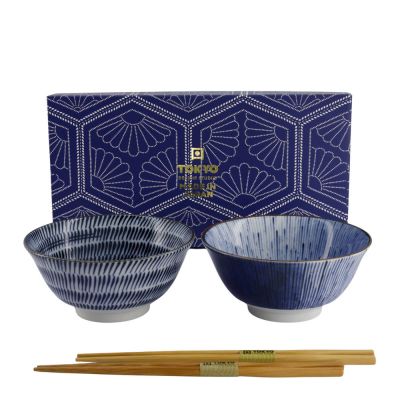 Tokyo Design Studio - Tayo Kulho 15 cm 2 kpl Sininen/Valkoinen