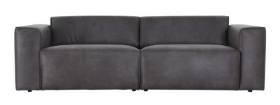 Veke Hali 3 -istuttava sohva nahkaverhoiltu musta Kentucky 1