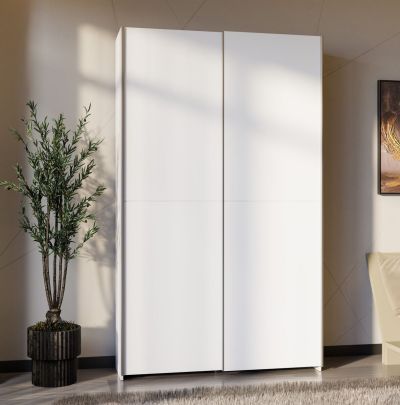 Veke Candy vaatekaappi liukuovilla 120x210x39 cm valkoinen