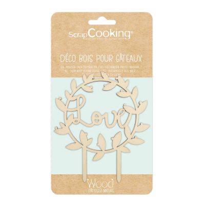 ScrapCooking - Love Kakkukoriste 12,5 cm Puu