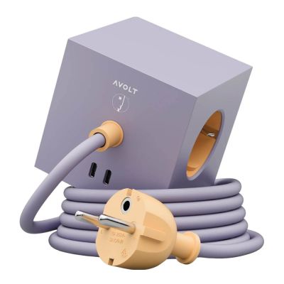 Avolt - Square 1 Bauhaus Archiv USB-C Jatkojohto 1,8 m Lavender Glow