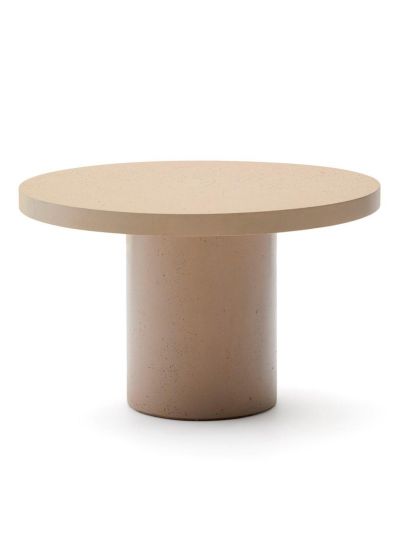 Kave Home Aiguablava-ruokapöytä beige ⌀ 120 cm