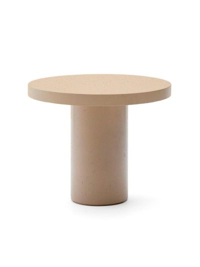 Kave Home Aiguablava-ruokapöytä beige ⌀ 90 cm