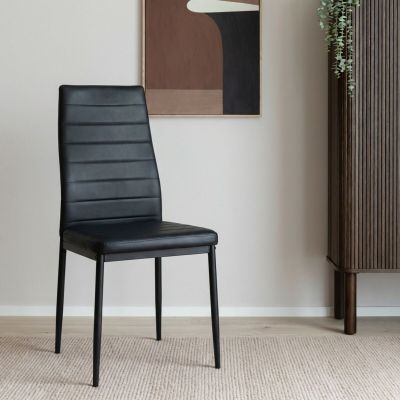 Veke Sara tuoli musta keinonahka
