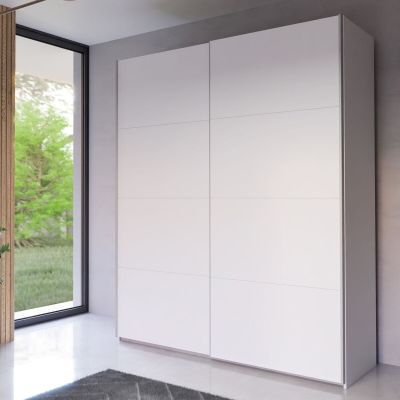 Veke Core vaatekaappi liukuovilla 170,1x210x61 cm valkoinen