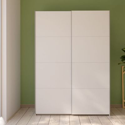 Veke Core vaatekaappi liukuovilla 150,1x210x61 cm valkoinen