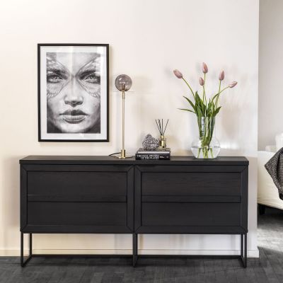 Rowico Home Everett senkki 160x41x75 cm musta