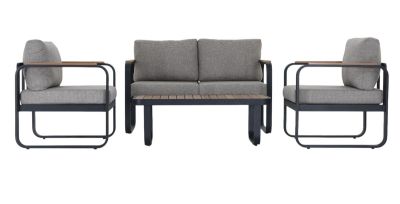 Veke Lumme sohvaryhmä 2+1+1 sohvapöydällä musta/hiekka