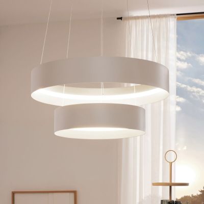 Musterring Loop LED-riippuvalaisin 2-os mattavalkoinen/hopea