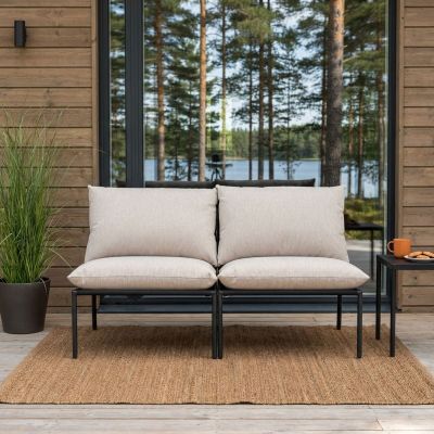 Veke Nevada 2-istuttava sohva hiekka/musta