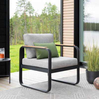 Veke Lumme nojatuoli musta/hiekka