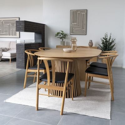 House Nordic Osaka jatkettava ruokapöytä Ø120x120-160-200x75 cm tammi, asiakaspa