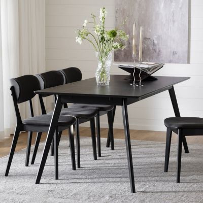Rowico Home Yumi ruokapöytä 190x90 cm musta, asiakaspalautus