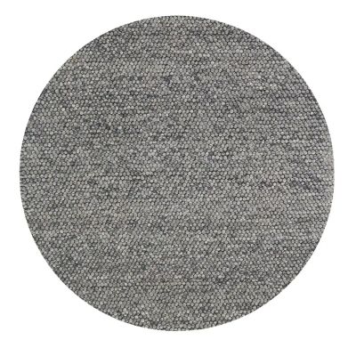 Finarte Nirvana villamatto 200 cm pyöreä tummanharmaa