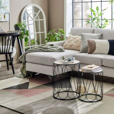 Finarte Triangle villamatto 160x230 cm harmaa/roosa