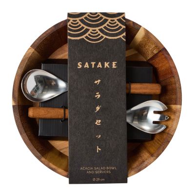 Satake - Salaattikulho + salaaattiottimet Akaasia