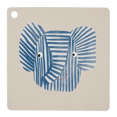 OYOY - Erik Elefant Pöytätabletti 38 cm Sininen