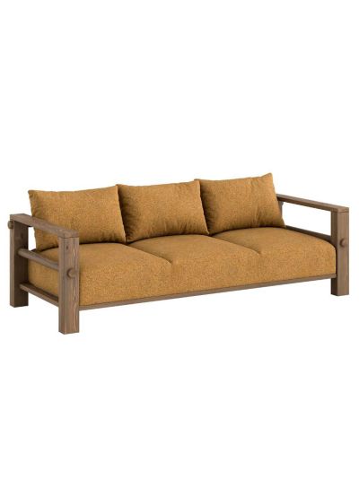 Karup Design Bare-sohva textured weave -kangas golden ochre / carob brown l 225 cm