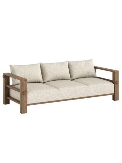 Karup Design Bare-sohva textured weave -kangas soft chalk / carob brown l 225 cm