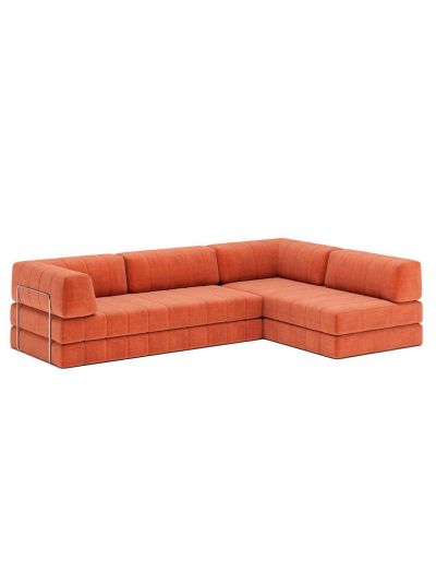 Innovation Living Cozypad-vuodesohva esina-kangas 412 rust orange 312 x 208 cm / käsinojilla