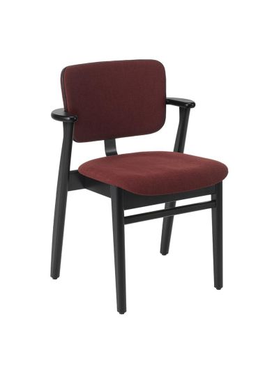 Artek Domus-tuoli istuin- ja selkänojaverhoiltu hola-kangas chestnut / petsattu musta