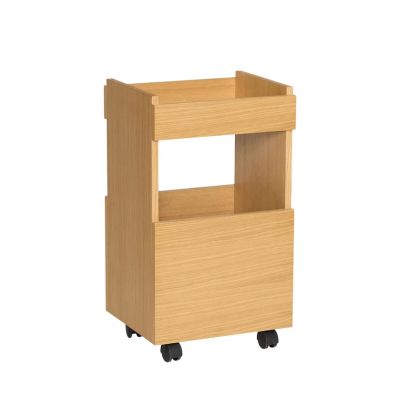 Hübsch - Forma tarjoiluvaunu, vaalea tammi, korkeus 70 cm –