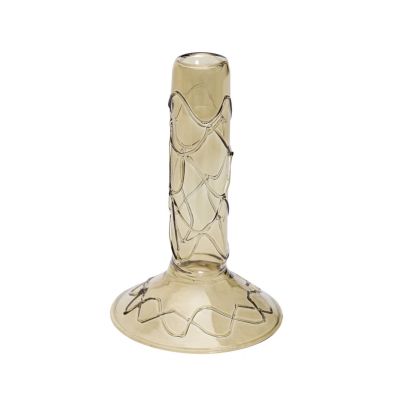 Hübsch - Doodle-kynttilänjalka, oliivinvihreä, korkeus 17 cm –