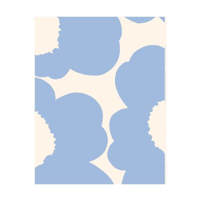Marimekko Unikko kangas Light blue-puuvillasatiini