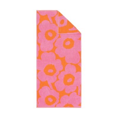 Marimekko Unikko kylpypyyhe 70 x 150 cm Oranssinpinkki