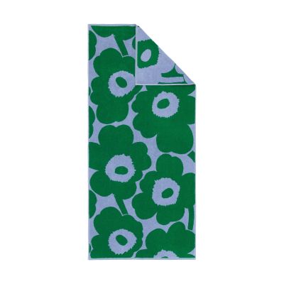 Marimekko Unikko kylpypyyhe 70 x 150 cm Vaalea sinivihreä