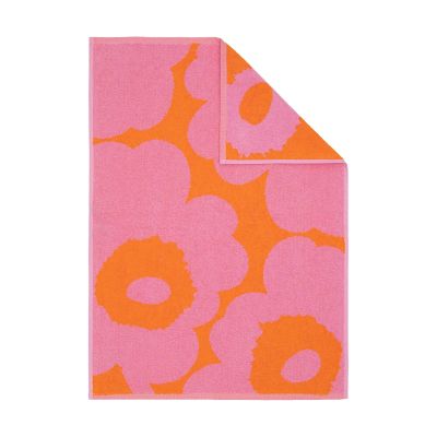 Marimekko Unikko pyyhe 50 x 70 cm Oranssinpinkki