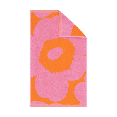 Marimekko Unikko vieraspyyhe 30 x 50 cm Oranssinpinkki