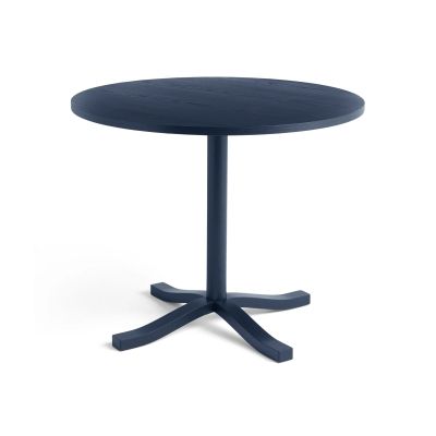 HAY Pastis Table ruokapöytä Ø90 Steel blue lacquered ash