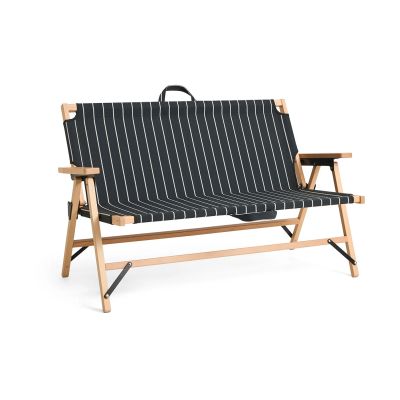 HAY Outdoor Market taitettava sohva Black-beige, 2-istuin