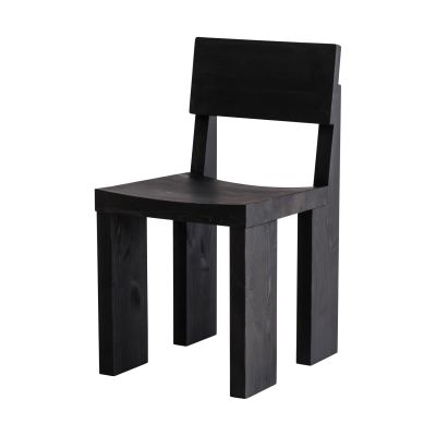 Vaarnii 001 Dining Chair tuoli Mustaksi petsattu mänty