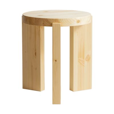 Vaarnii 001 Stool jakkara Matta öljyvahattu mänty, Ø40×44 cm