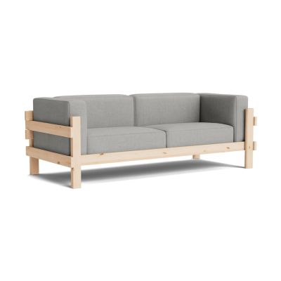 Normann Copenhagen Kube sohva Lakattu mänty - kangas Remix 143 Grey, 220 cm