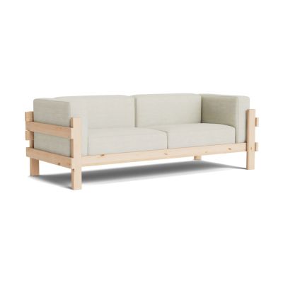 Normann Copenhagen Kube sohva Lakattu mänty - kangas Remix 223 Beige, 220 cm
