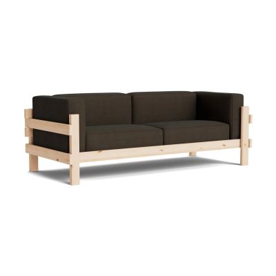 Normann Copenhagen Kube sohva Lakattu mänty - kangas Remix 356 Brown, 220 cm