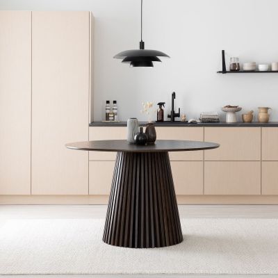 Veke Villa pyöreä ruokapöytä Ø120 cm savutammi, asiakaspalautus