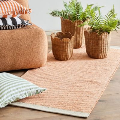 Finarte Helmi puuvillamatto 80x250 cm aprikoosi
