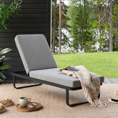 Veke Lumme aurinkotuoli musta/hiekka, kuvausmalli