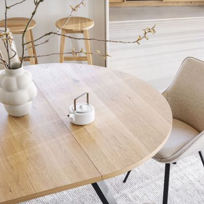 Rowico Home Maddock pyöreän ruokapöydän jatkolevy 50x135 cm tammi